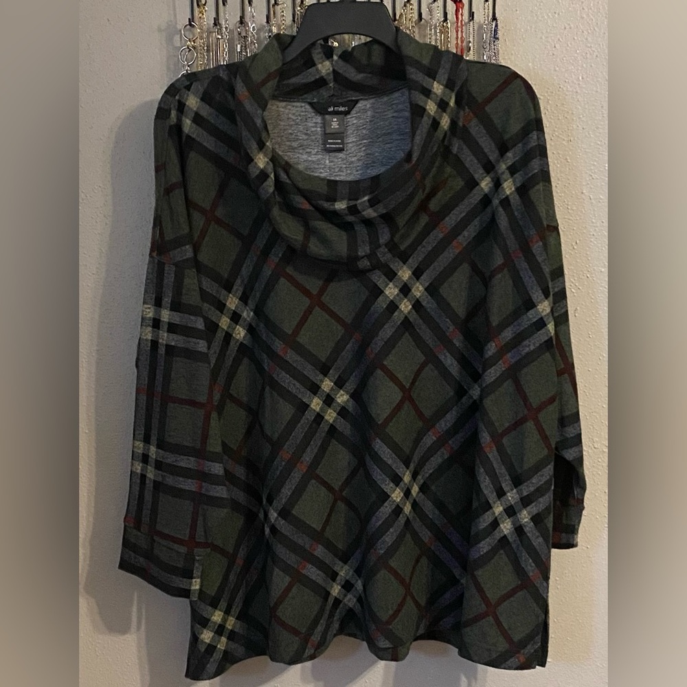✨ NWT✨ Ali Miles gorgeous cowl neck lightweight tunic sweater, size 3X